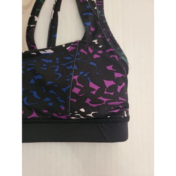 Lululemon Sport BRA Womens Sz 4 Strappy Racer Back Multicolor - Picture 3 of 7